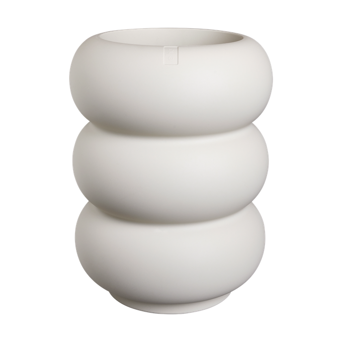 amber roll high 43cm linnen wit